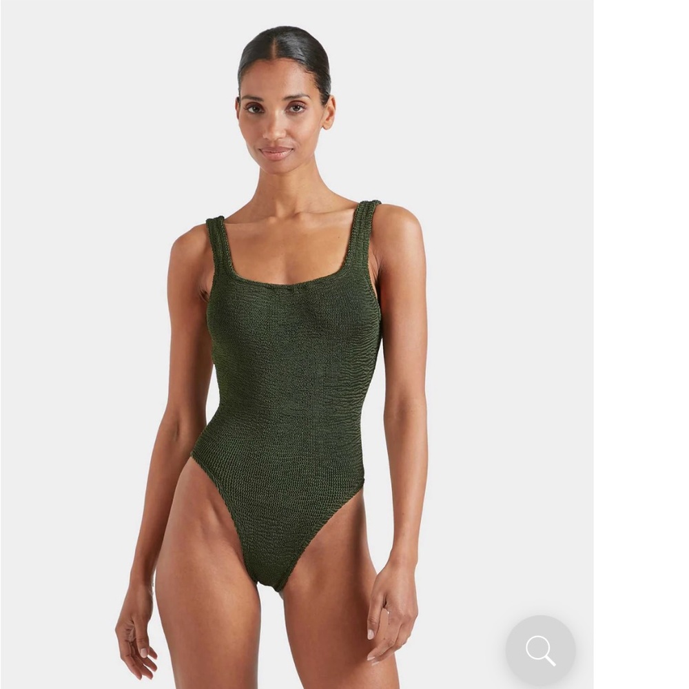 Hunza G Square Neck Swim - Metallic Khaki